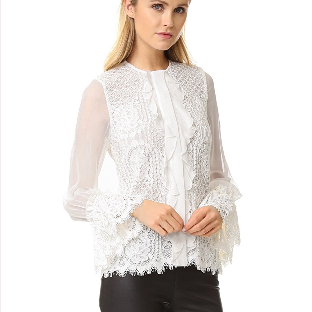 Brand New Alexis Amilina Ivory Lace Top Size S